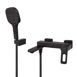 Змішувач для ванни з коротким виливом KOER KB-41031-05 (Колір чорний) (KR5437)