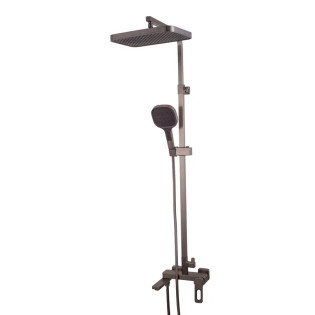 Душевая колонна со смесителем KOER KB-56031-07, 3 функции (Цвет графит) (KR5440)
