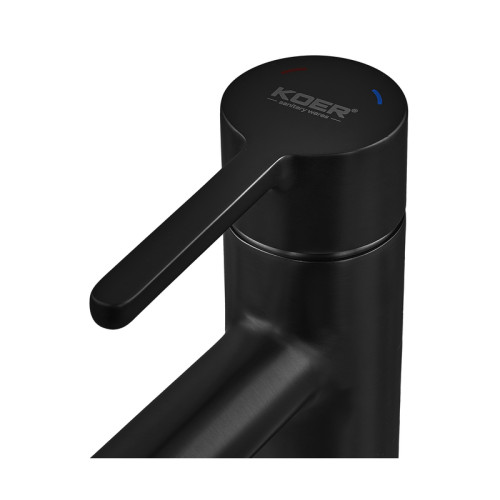 Змішувач для умивальника високий KOER KB-11029-05 (Колір чорний) (KR5488)