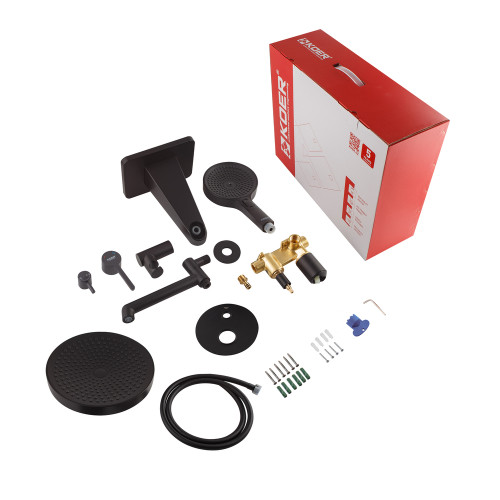 Душова система вбудована KOER KB-66029-05, 3 функції (Колір чорний) (KR5492)