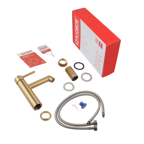 Змішувач для умивальника KOER KB-10029-12 (Колір матового золота) (KR5501)