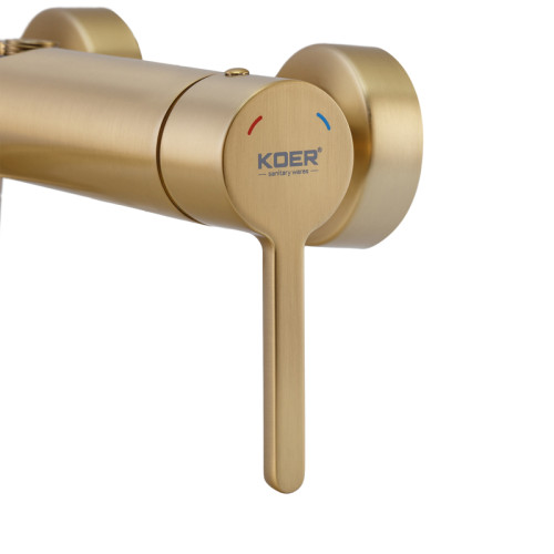 Душова колона із змішувачем KOER KB-56029-12, 3 функції (Колір матове золото) (KR5503)
