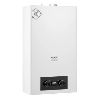 Газова колонка Koer KWH.G0110 WHITE димар 10 л/хв, колір білий (KR5553)