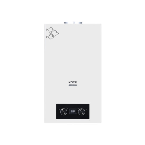 Газова колонка Koer KWH.G0110 WHITE димар 10 л/хв, колір білий (KR5553)