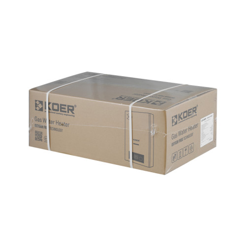Газова колонка Koer KWH.G0110 WHITE димар 10 л/хв, колір білий (KR5553)