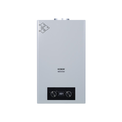Газова колонка KOER KWH.G0110 GRAY димохідна 10 л/хв, колір сірий (KR5555)