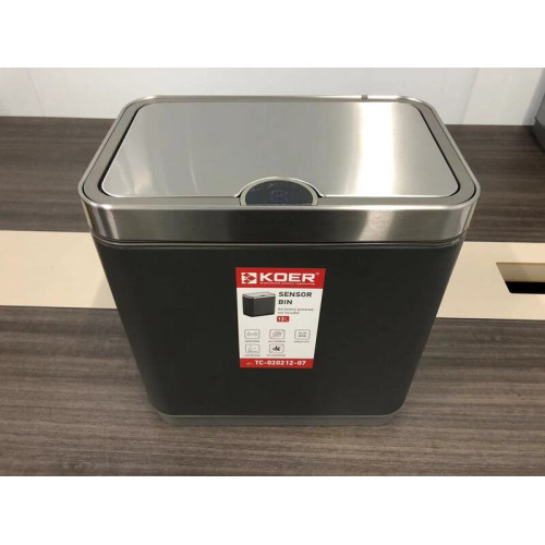 Відро для сміття сенсорне прямокутне Koer TC-020212-07 12 л колір графіт (KR5585)