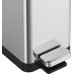 Відро для сміття з плавним закриттям прямокутне Koer TC-010210-02 10 л колір нержавійка (KR5597)