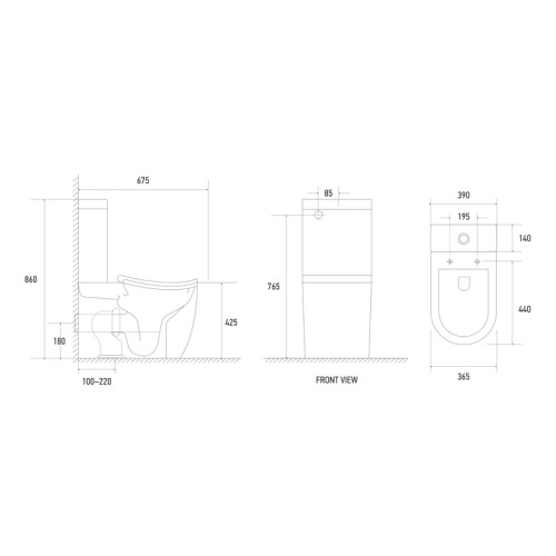 Унитаз-компакт эргономичный Koer TT-0201-T3 675x390x860mm система смыва TORNADO 3.0 (KR5613)