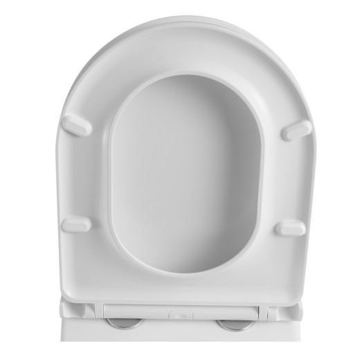 Сидіння-кришка для унітазу Koer AC-0101-SEAT COVER 450х390х80mm дюропласт з мікроліфтом (KR5617)
