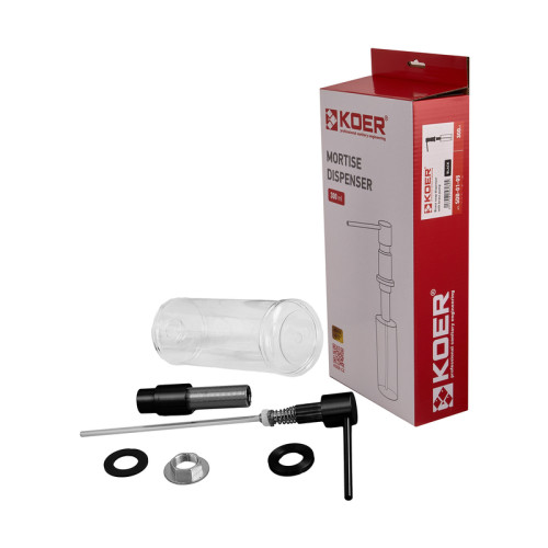 Дозатор для миючого засобу Koer SDB-01-05 300 мл (колір чорний) (KR5626)