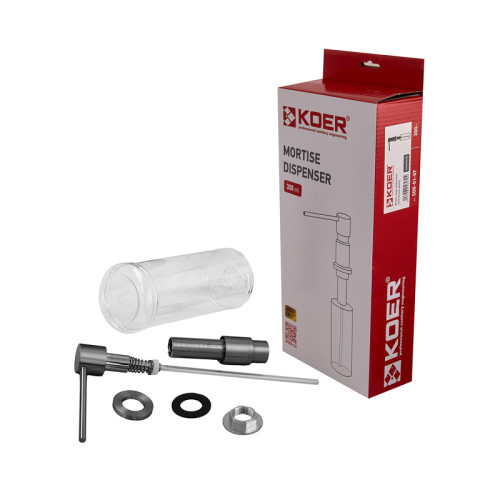 Дозатор для миючого засобу Koer SDB-01-07 300 мл (колір графіт) (KR5627)