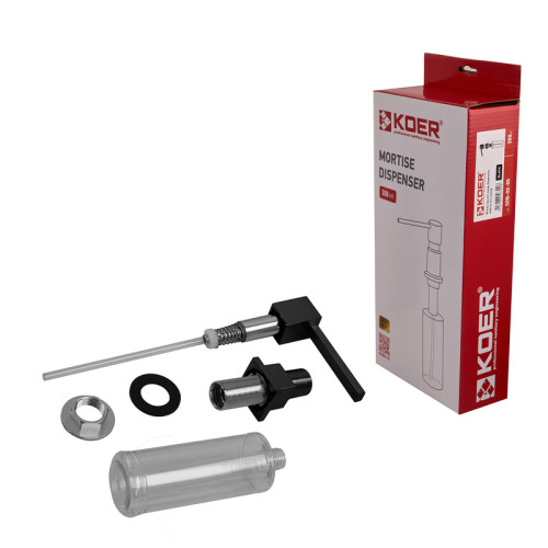 Дозатор для миючого засобу Koer SDB-02-05 300 мл (колір чорний) (KR5630)