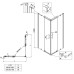 Душова кабіна без піддону Koer SR SC03-90x90x200-TR-02 прозоре скло Easy Clean 6мм SS Color (KR5680)