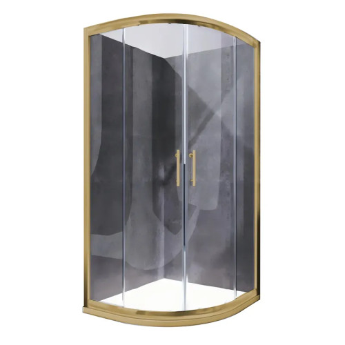 Душевая кабина без поддона Koer SR SC04-90x90x195-TR-12 прозрачное стекло Easy Clean 5мм Матовое золото (KR5681)
