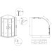 Душевая кабина без поддона Koer SR SC04-90x90x195-TR-12 прозрачное стекло Easy Clean 5мм Матовое золото (KR5681)