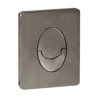 Панель змиву Koer KT-0606-07 157x198x10mm пластикова, закруглена кнопка (колір графіт) (KR5712)