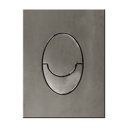 Панель змиву Koer KT-0606-07 157x198x10mm пластикова, закруглена кнопка (колір графіт) (KR5712)