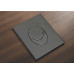 Панель змиву Koer KT-0606-07 157x198x10mm пластикова, закруглена кнопка (колір графіт) (KR5712)