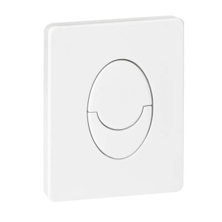 Панель змиву Koer KT-0606-03 157x198x10mm пластикова, закруглена кнопка (колір білий) (KR5713)