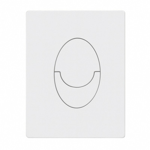 Панель змиву Koer KT-0606-03 157x198x10mm пластикова, закруглена кнопка (колір білий) (KR5713)
