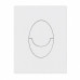 Панель змиву Koer KT-0606-03 157x198x10mm пластикова, закруглена кнопка (колір білий) (KR5713)
