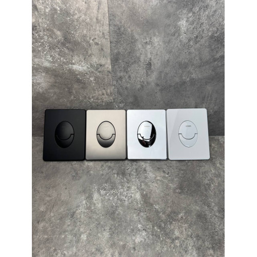 Панель змиву KOER KT-0606-03 157x198x3mm пластикова, кнопка закруглена (колір білий) (KR5713)