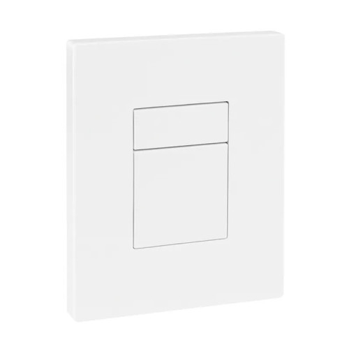 Панель змиву Koer KT-0607-03 157x198x10mm пластикова, квадратна кнопка (колір білий) (KR5714)