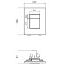 Панель змиву Koer KT-0607-03 157x198x10mm пластикова, квадратна кнопка (колір білий) (KR5714)