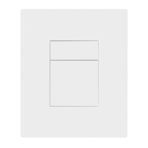 Панель змиву Koer KT-0607-03 157x198x10mm пластикова, квадратна кнопка (колір білий) (KR5714)