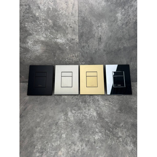 Панель змиву KOER KT-0607-03 157x198x3mm пластикова, кнопка квадратна (колір білий) (KR5714)