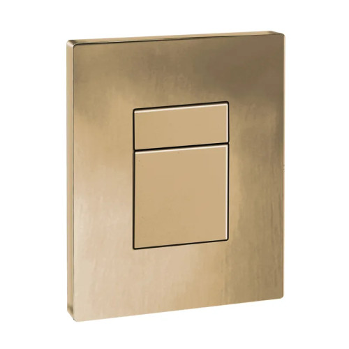 Панель змиву Koer KT-0607-12 157x198x10mm пластикова, квадратна кнопка (колір матове золото) (KR5715)