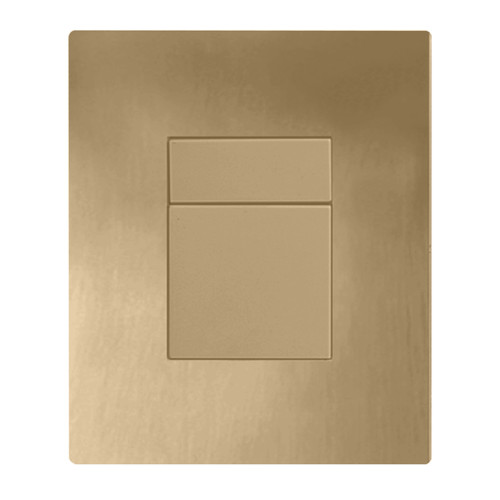 Панель змиву Koer KT-0607-12 157x198x10mm пластикова, квадратна кнопка (колір матове золото) (KR5715)