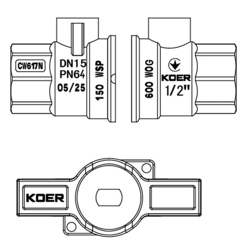 Кран кульовий ГГМ KOER EXTREME KE.217-15 - 1/2