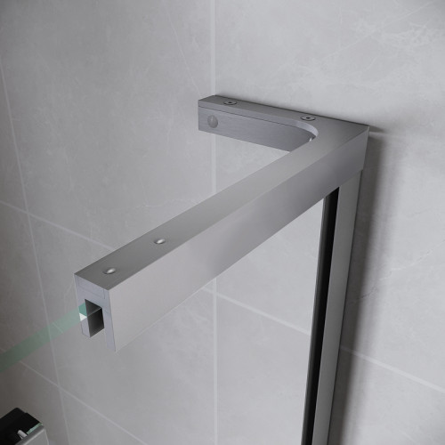 Двері в нішу Walk-In розсувні Koer SR SD07-120x200-R-TR-01 прозоре скло Easy Clean 8мм Хром (KR5773)