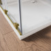 Двері в нішу Walk-In розсувні Koer SR SD07-120x200-R-TR-12 прозоре скло Easy Clean 8мм Матове золото (KR5774)