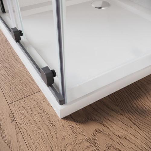 Двері в нішу Walk-In розсувні Koer SR SD07-120x200-R-TR-07 прозоре скло Easy Clean 8мм Графіт (KR5775)