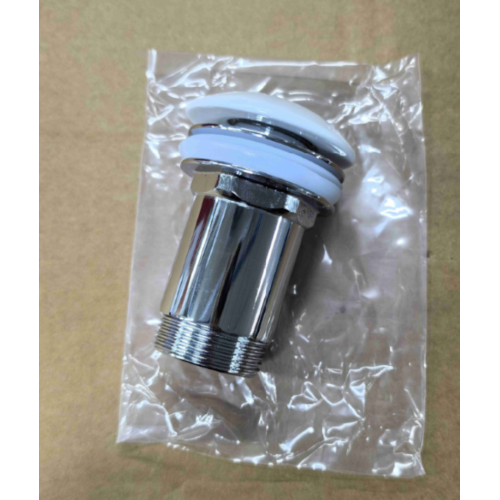 Донний клапан для раковини Koer PW-07-11 1 1/4'' з переливом автоматичний СLICK-СLACK (Біла керам.накл.) (KR5784)