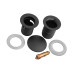 Донний клапан для раковини Koer PW-07-05 1 1/4'' з переливом автоматичний СLICK-СLACK (Колір чорний) (KR5785)