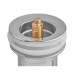 Донный клапан для раковины Koer PW-08-11 1 1/4'' без перелива автоматический СLICK-СLACK (Белая керам.накл) (KR5788)