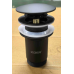 Донний клапан для раковини Koer PW-08-05 1 1/4'' без переливу автоматичний СLICK-СLACK (Колір чорний) (KR5789)