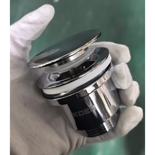 Донний клапан для раковини Koer PW-11-01 1 1/4'' універсальний (з/без перел) СLICK-СLACK (Колір хром) (KR5790)