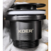 Донний клапан для раковини Koer PW-11-07 1 1/4'' універсальний (з/без перлів) СLICK-СLACK (Колір графіт) (KR5793)
