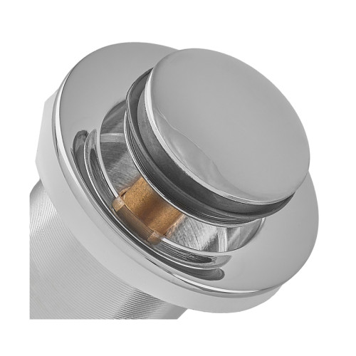 Донний клапан для раковини Koer PW-09-01 1 1/4'' з переливом автоматичний СLICK-СLACK (Колір хром) (KR5796)