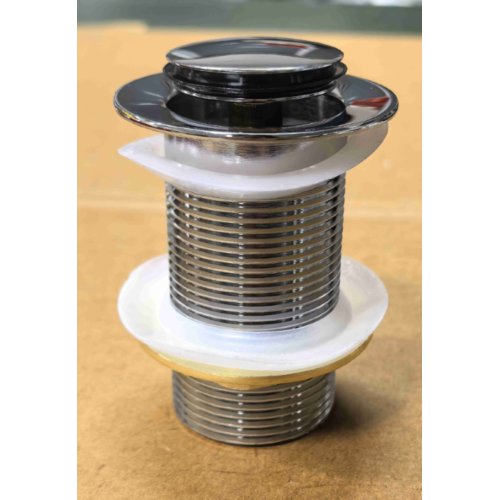 Донный клапан для раковины Koer PW-10-01 1 1/4'' без перелива автоматический СLICK-СLACK (Цвет хром) (KR5797)