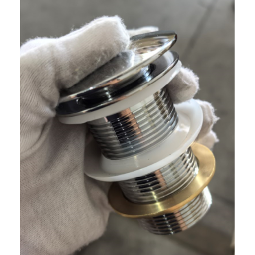 Донний клапан для раковини Koer PW-12-01 1 1/4'' без переливу автоматичний СLICK-СLACK (Колір хром) (KR5798)