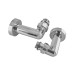 Комплект кранів для сушки для рушників кутовий Koer KR.SET.550 - M1/2''xM1/2'' запірний, хромований (KR5840)