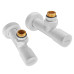 Комплект кранів для рушникосушарки кутовий Koer KR.SET.534 WHITE - M1/2''xM1/2'' подовжений (KR5843)