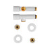 Комплект кранів для рушникосушарки кутовий Koer KR.SET.534 WHITE - M1/2''xM1/2'' подовжений (KR5843)