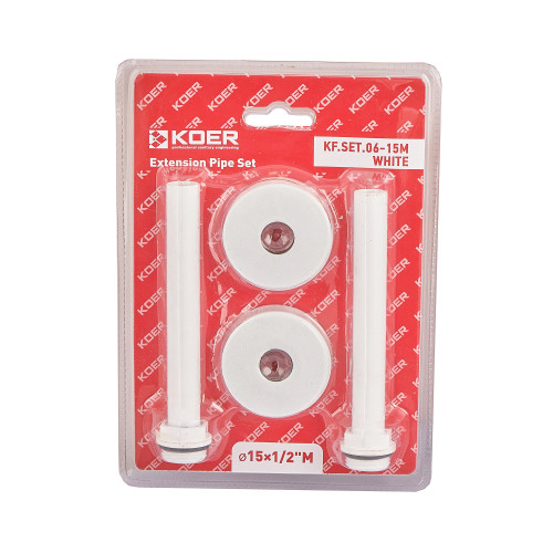 Комплект подовжувачів Koer KF.SET.06-15M WHITE d15x1/2M білий (KR5848)